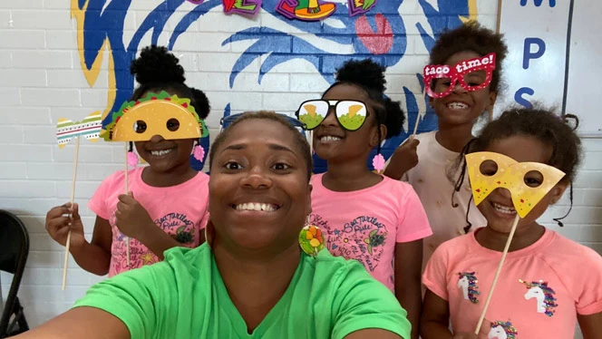 students taking a selfie
