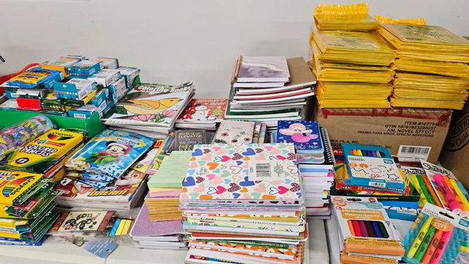 K-8 School in Greensboro: Gate City scholars collected school supplies and small toys to donate.