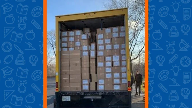 Bus filled with boxes. Bus filled with boxes.