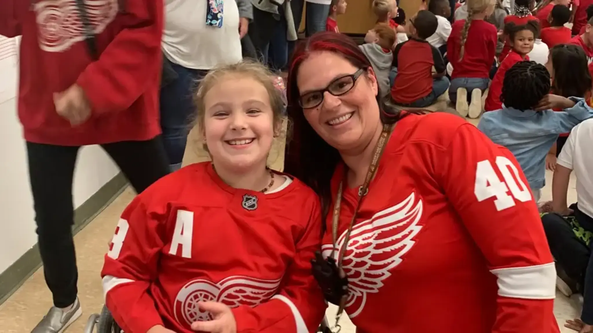 Detroit Red Wings School Assembly Team Visits Taylor Exemplar Academy