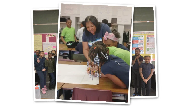 Ms. Haines teaching her Reach students