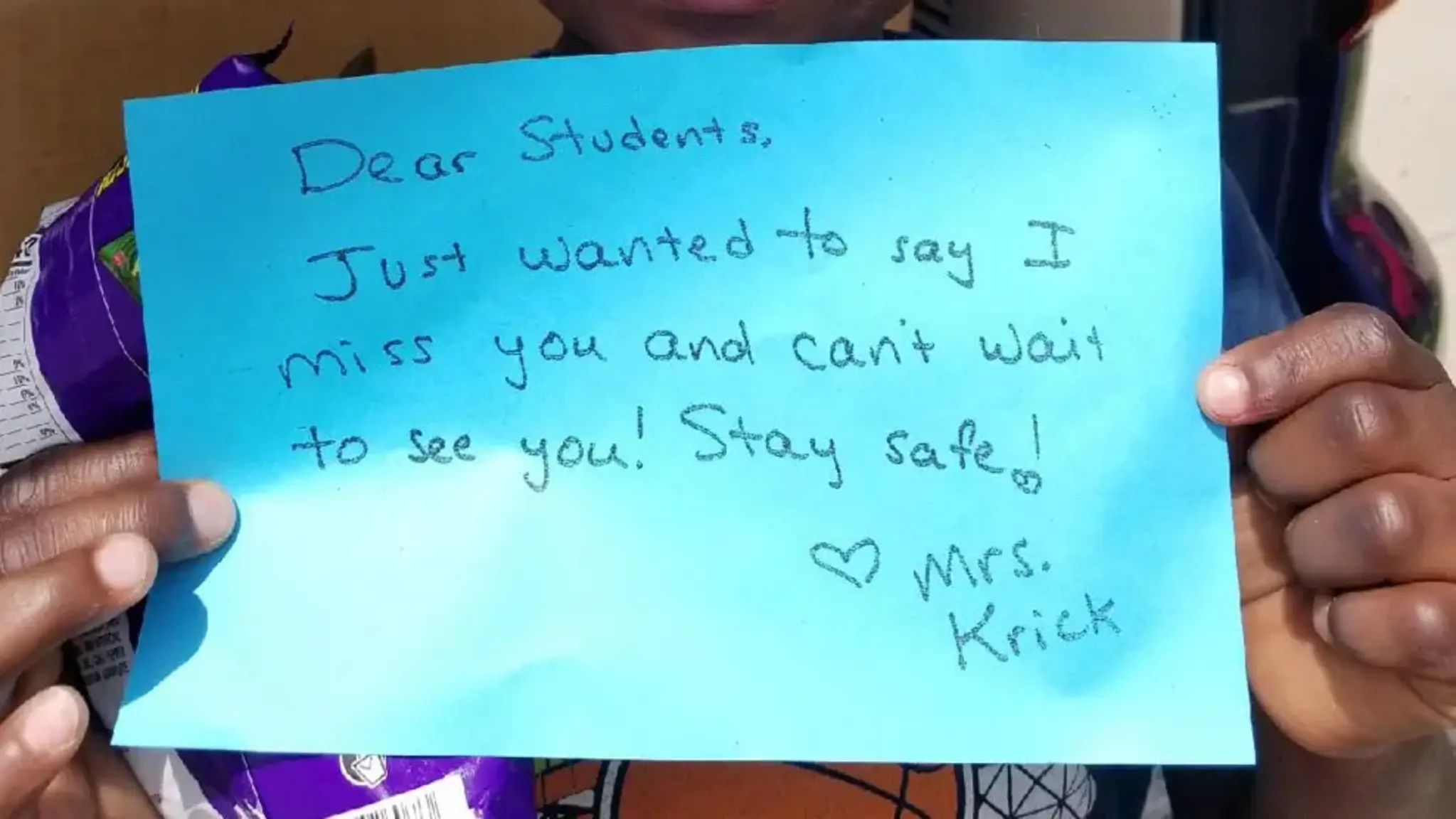 Pathway School of Discovery Provides Meals and Encouragement During Coronavirus Closure