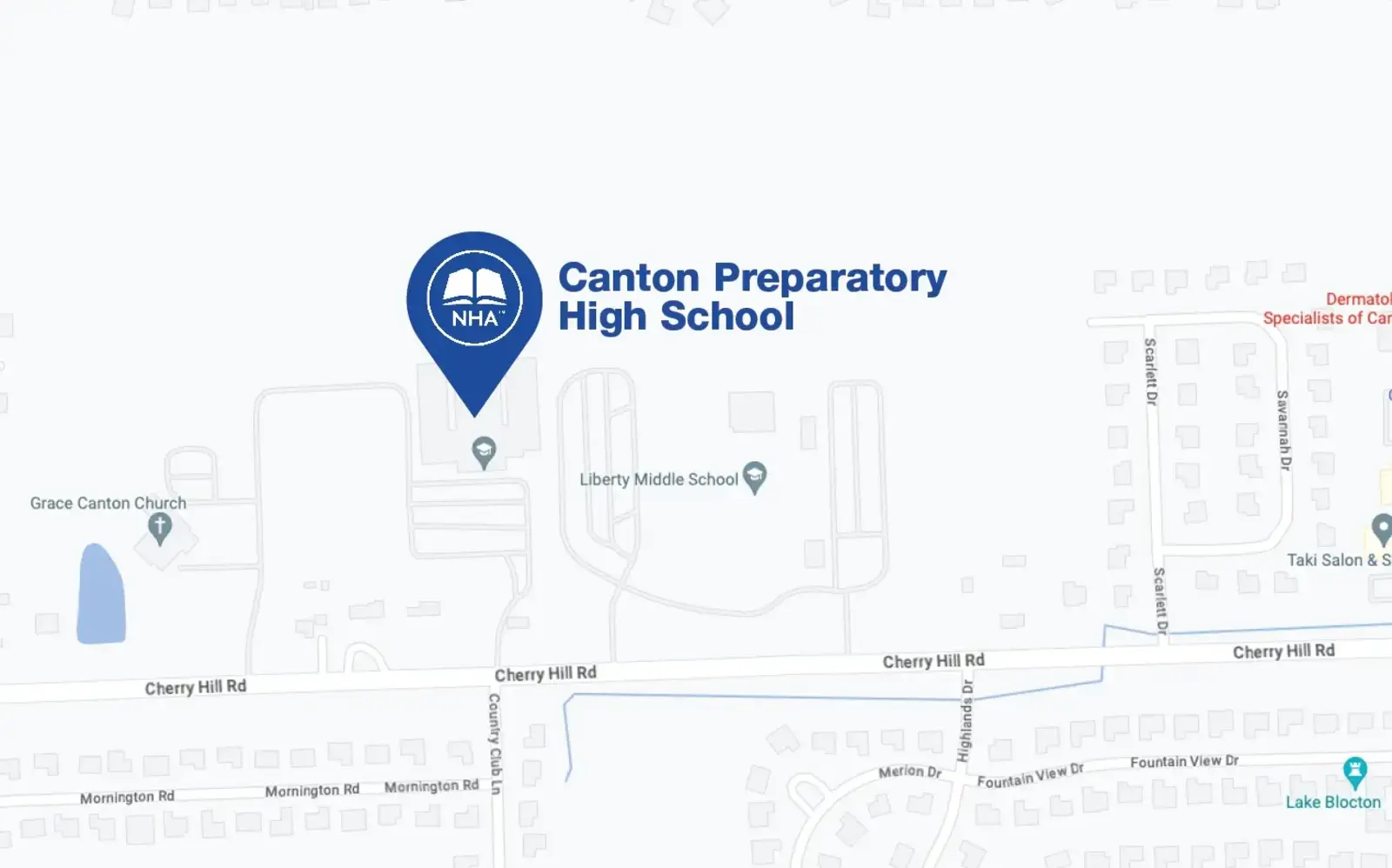 Map for Canton Preparatory High School