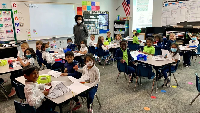 Students in the classroom