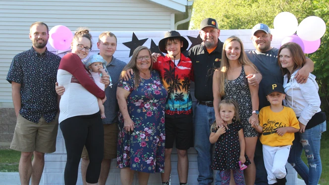 The Lazoski family at the graduation party for Dylan. The Lazoski family at the graduation party for Dylan.