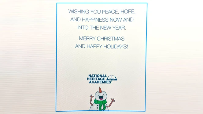 NHA holiday card