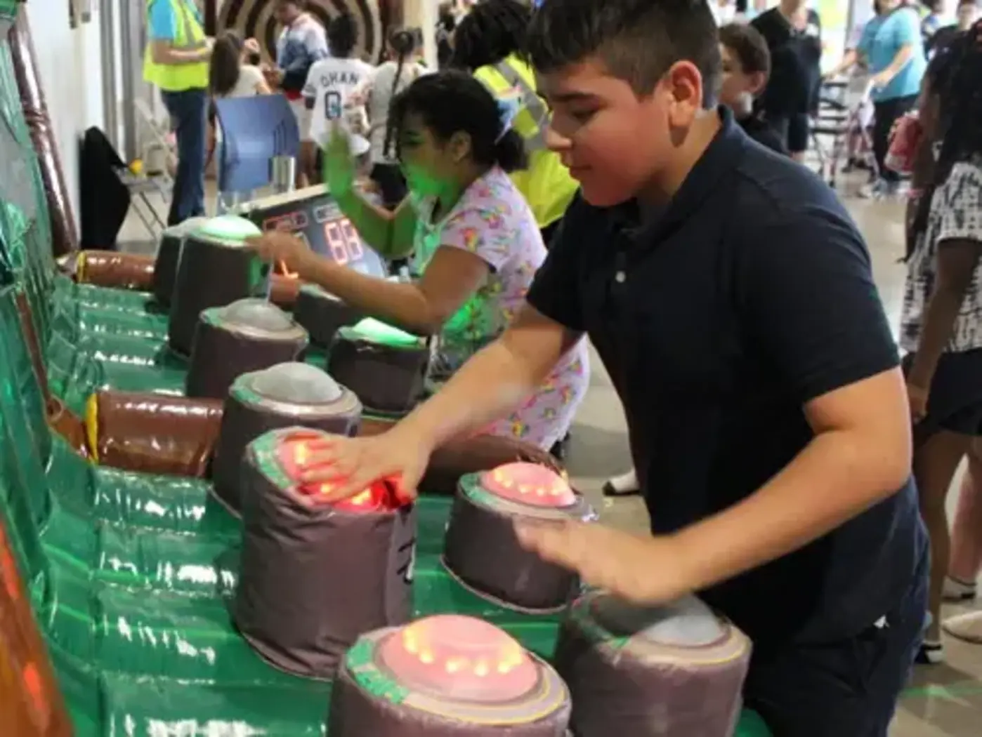 Students playing games