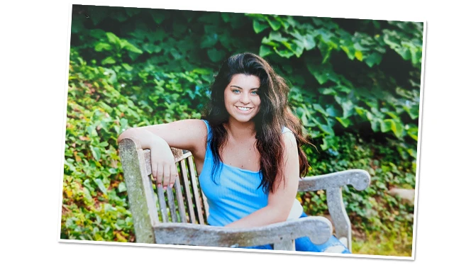 Sofia Peppard smiling. Sofia Peppard smiling.