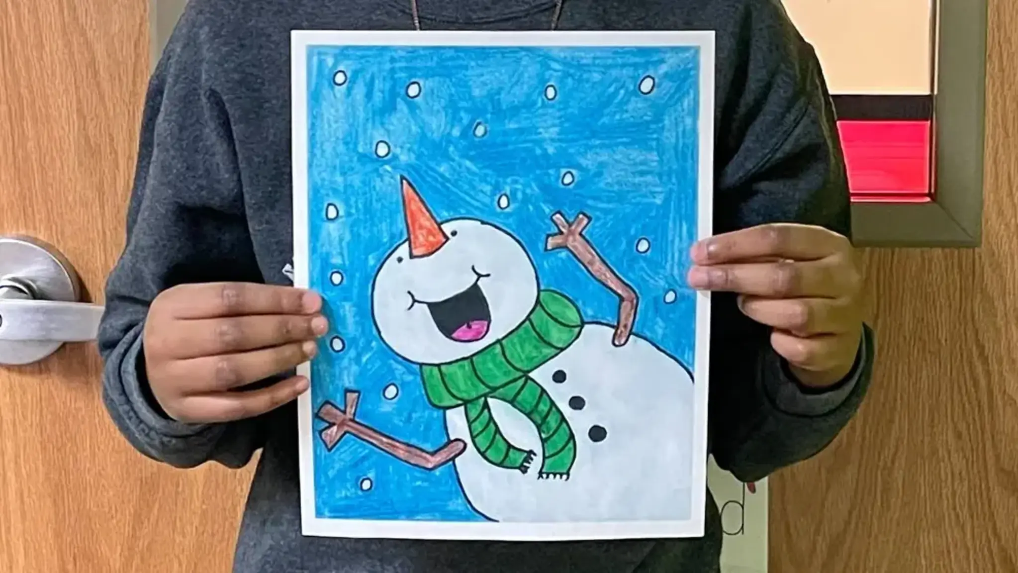 Matthews Charter Academy Student Wins Holiday Card Art Contest