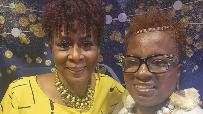 Barrow-Hutson with mentor Edith Abakare