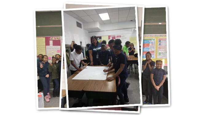 Ms. Haines teaching her Reach students