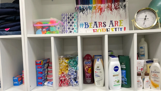 Center Line Prep donated toiletries
