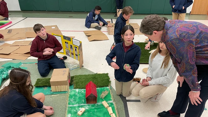 student built mini golf course
