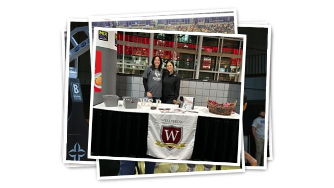 Wellspring booth in Van Andel lobby