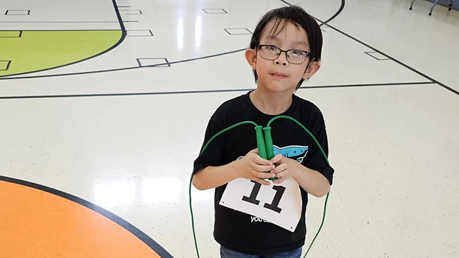 Charter School in Grand Rapids: NHA schools participate in jump rope challenge to raise money for American Heart Association.