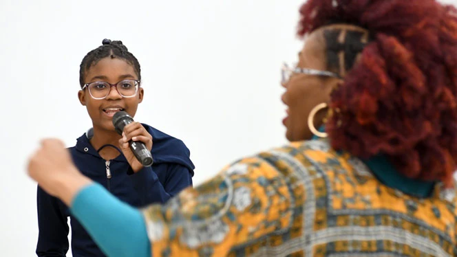 Student singing
