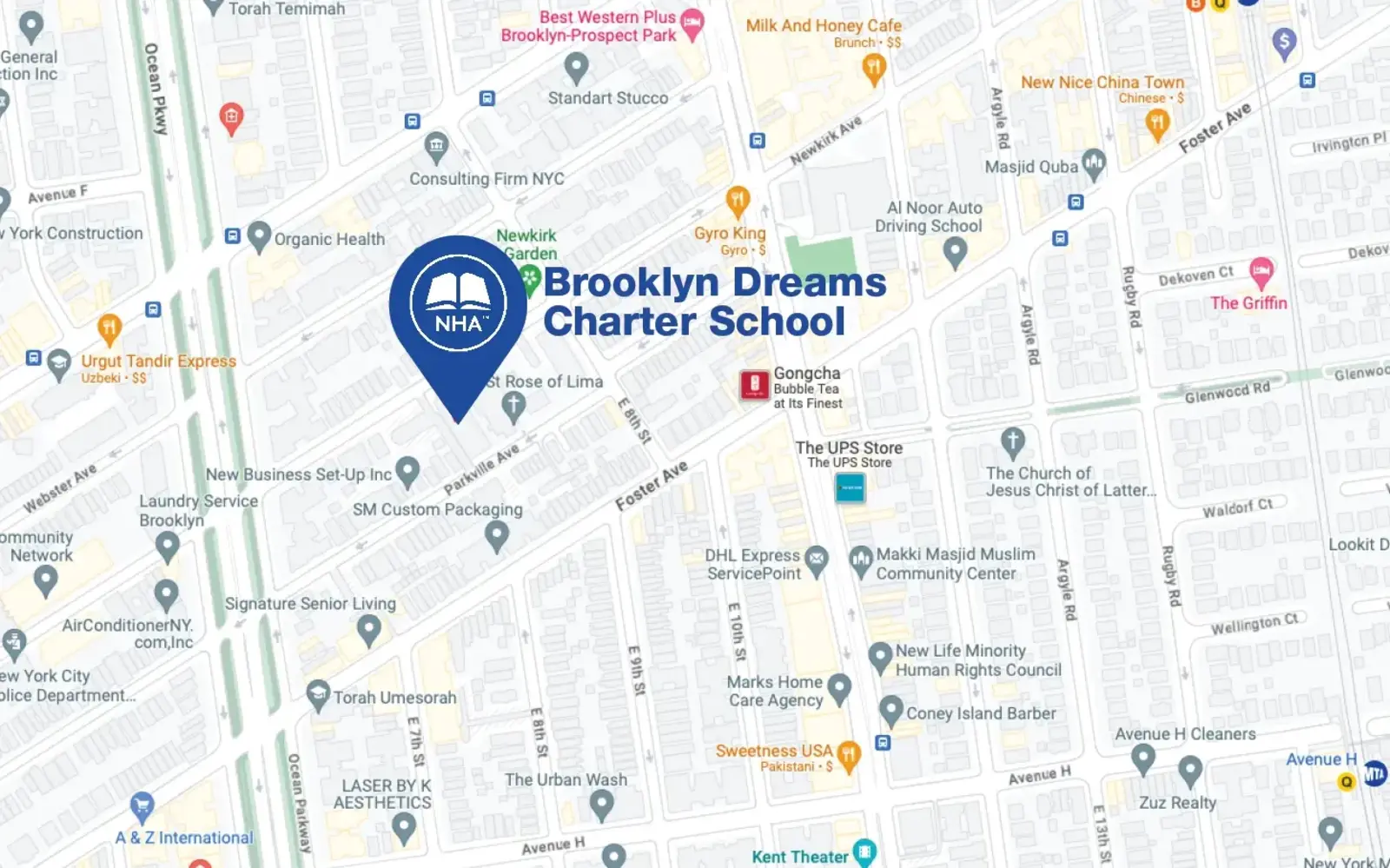 Map for Brooklyn Dreams Charter School