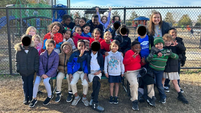 Tucker with her class.