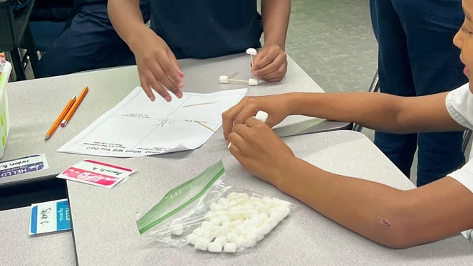 Students working together.