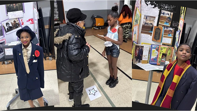K-8 School in Euclid: Pinnacle students celebrate Black History Month.