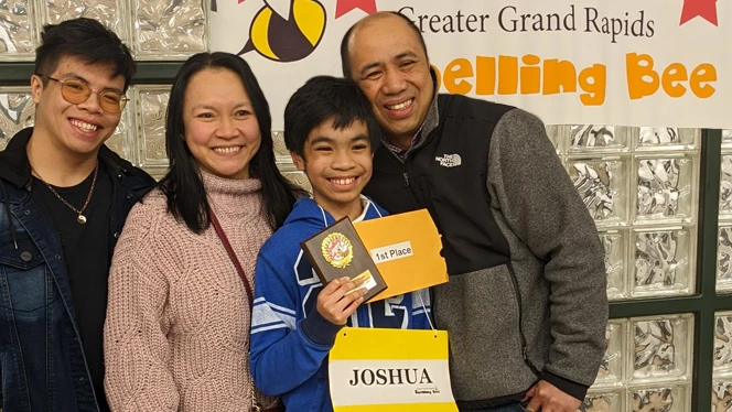 Josh Diocares and his family