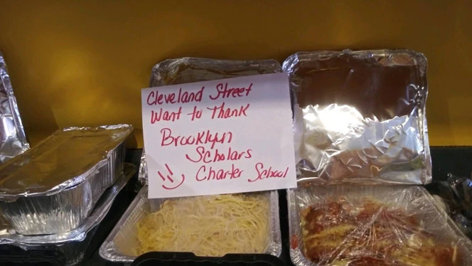 meal donated by Brooklyn Scholars