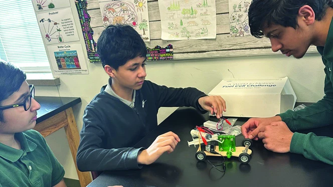 K-8 School in Canton: Achieve Charter Academy middle school students participated in The Fuel Cell Challenge.