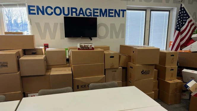 Packed boxes
