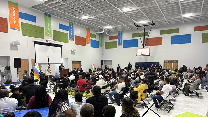 K-5 School in Durham: North Oak Academy celebrates their grand opening and start of their first school year.