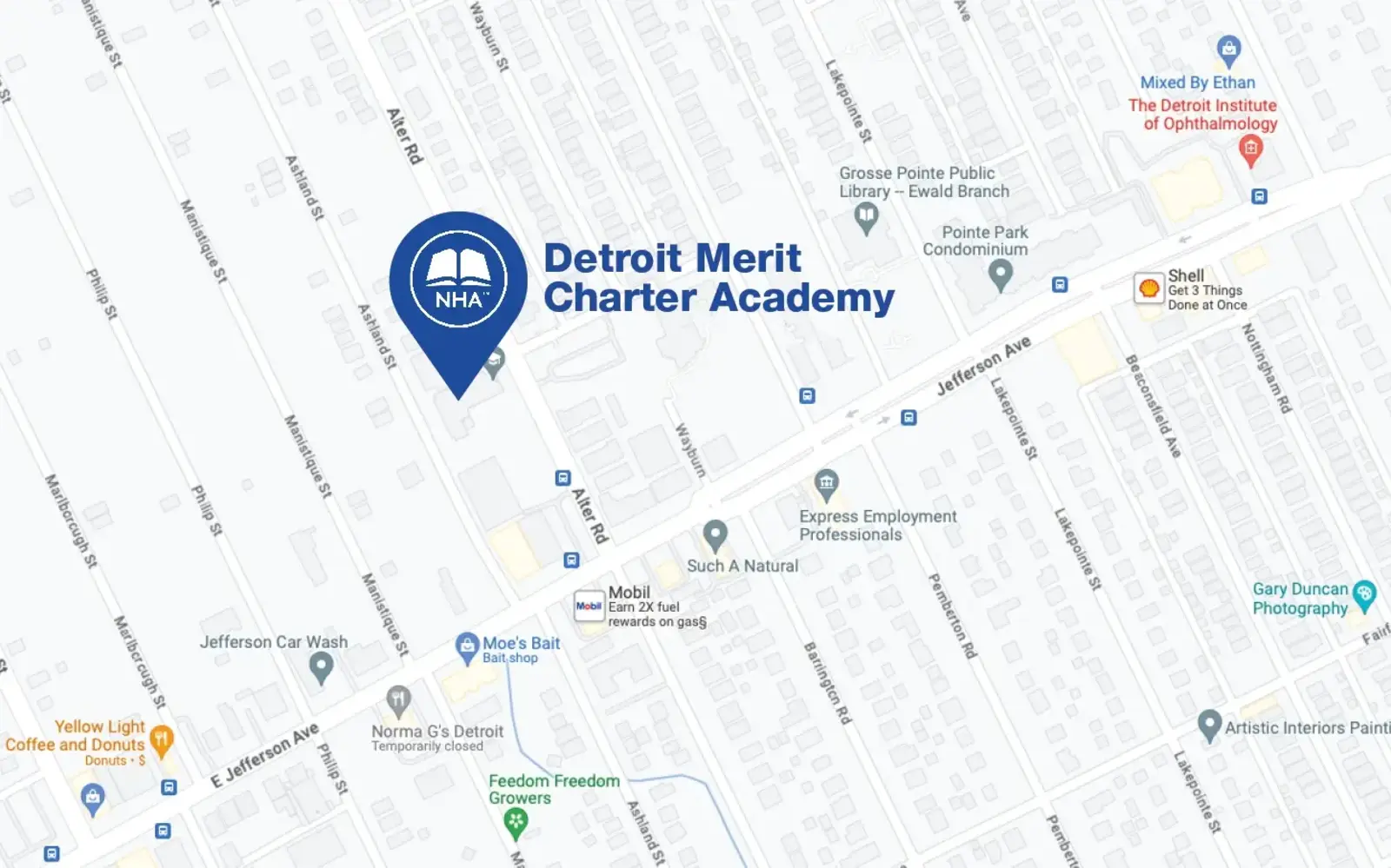 Map for Detroit Merit Charter Academy