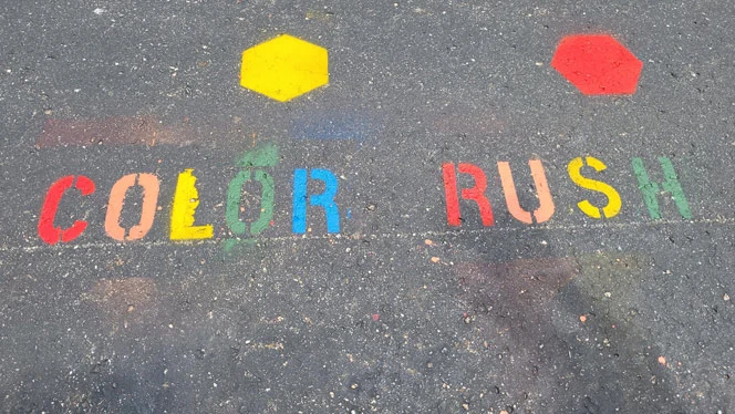 Color Rush activity on blacktop