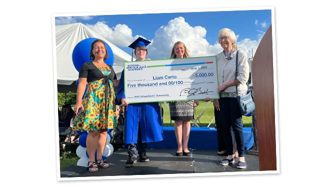 Liam Certo CollegeBound Scholarship winner