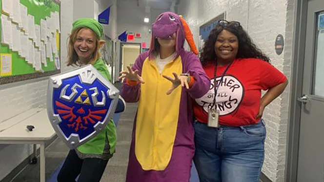 Weissman with other school staff