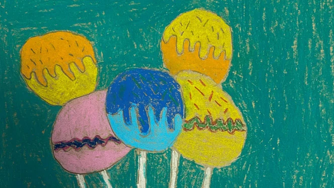 Eagle Crest student chalk drawing