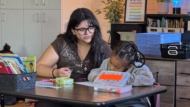 K-8 School in Taylor: Quest Charter Alumni come back to volunteer.