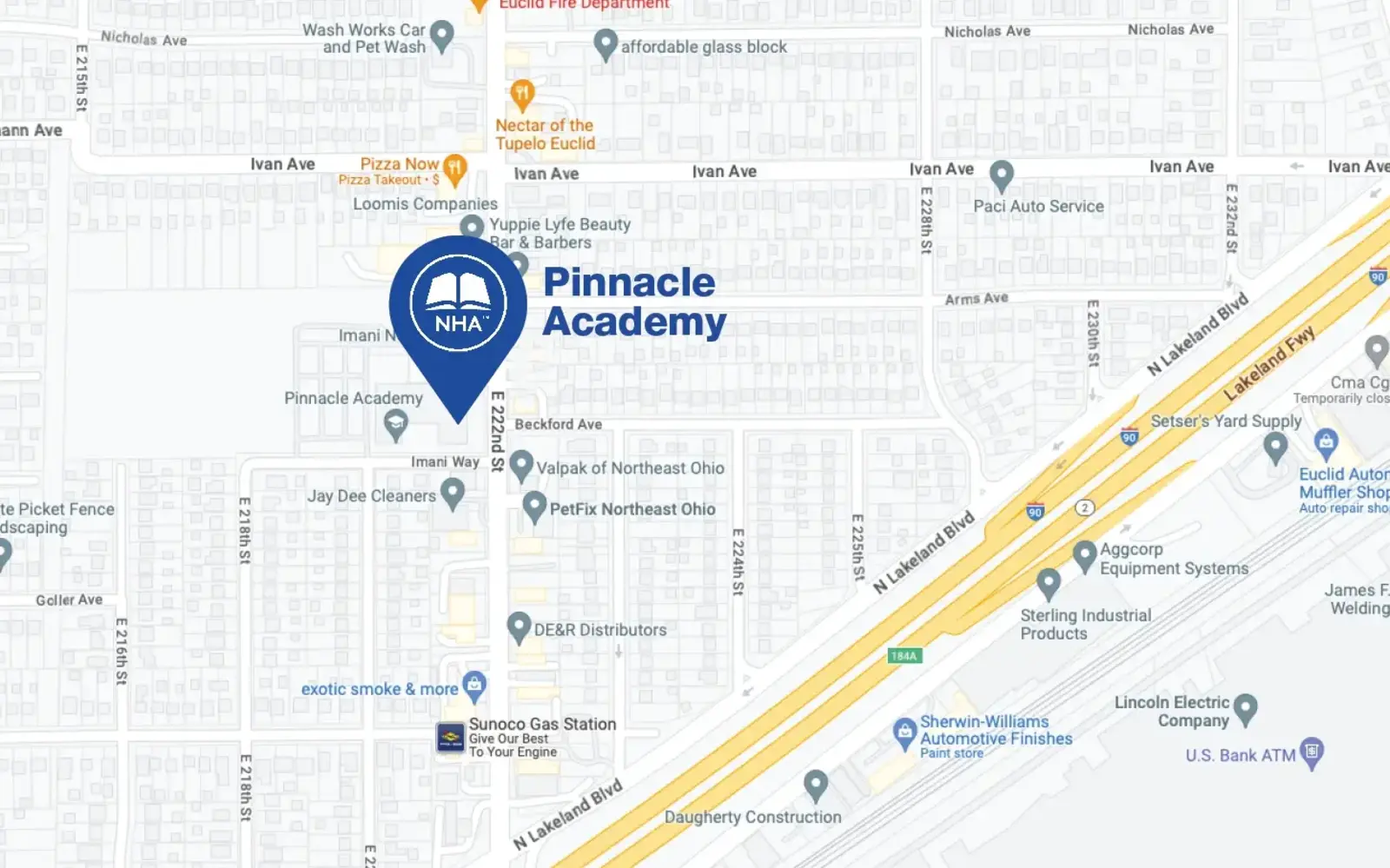 Map for Pinnacle Academy