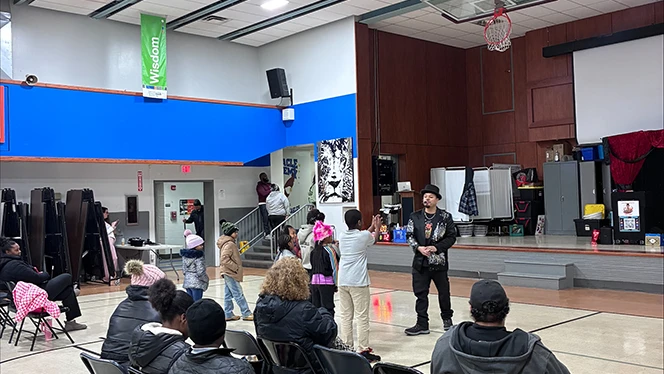 K-8 School in Euclid: Pinnacle Academy hosts a magic show during an open house event.