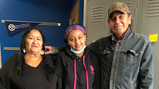 Grandparents with their grandchild. Grandparents with their grandchild.