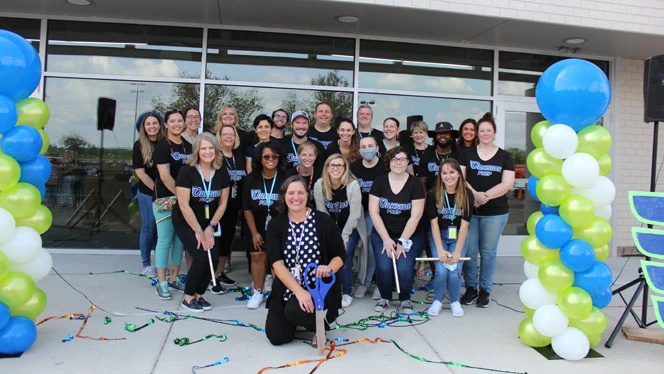 Amy Tansel and Oakside staff