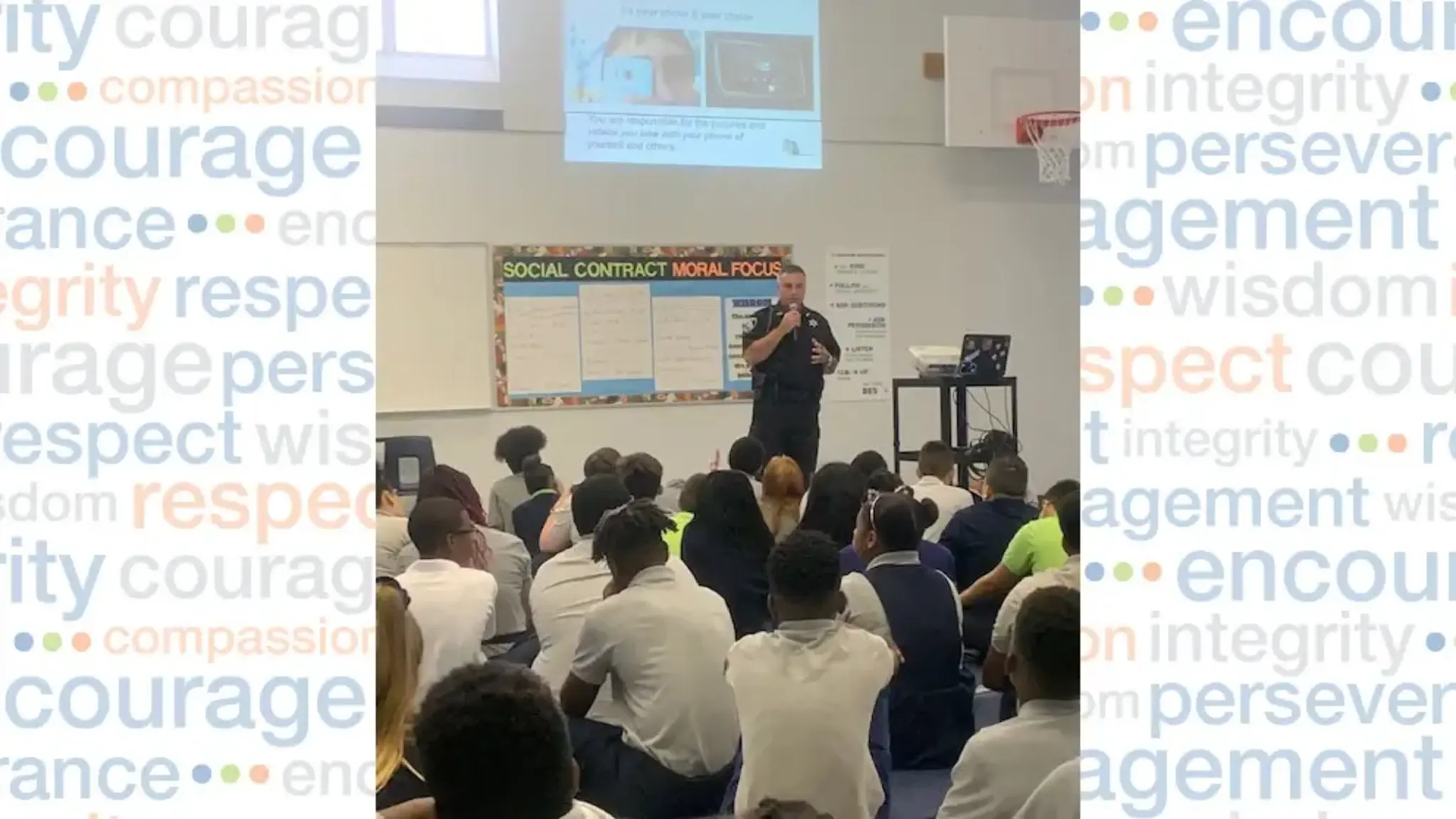Macomb County Deputy Visits Prevail Academy Students to Teach Safety Tips