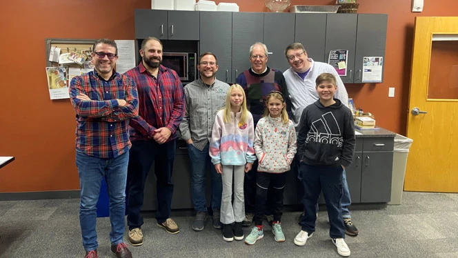 Students with Board Members