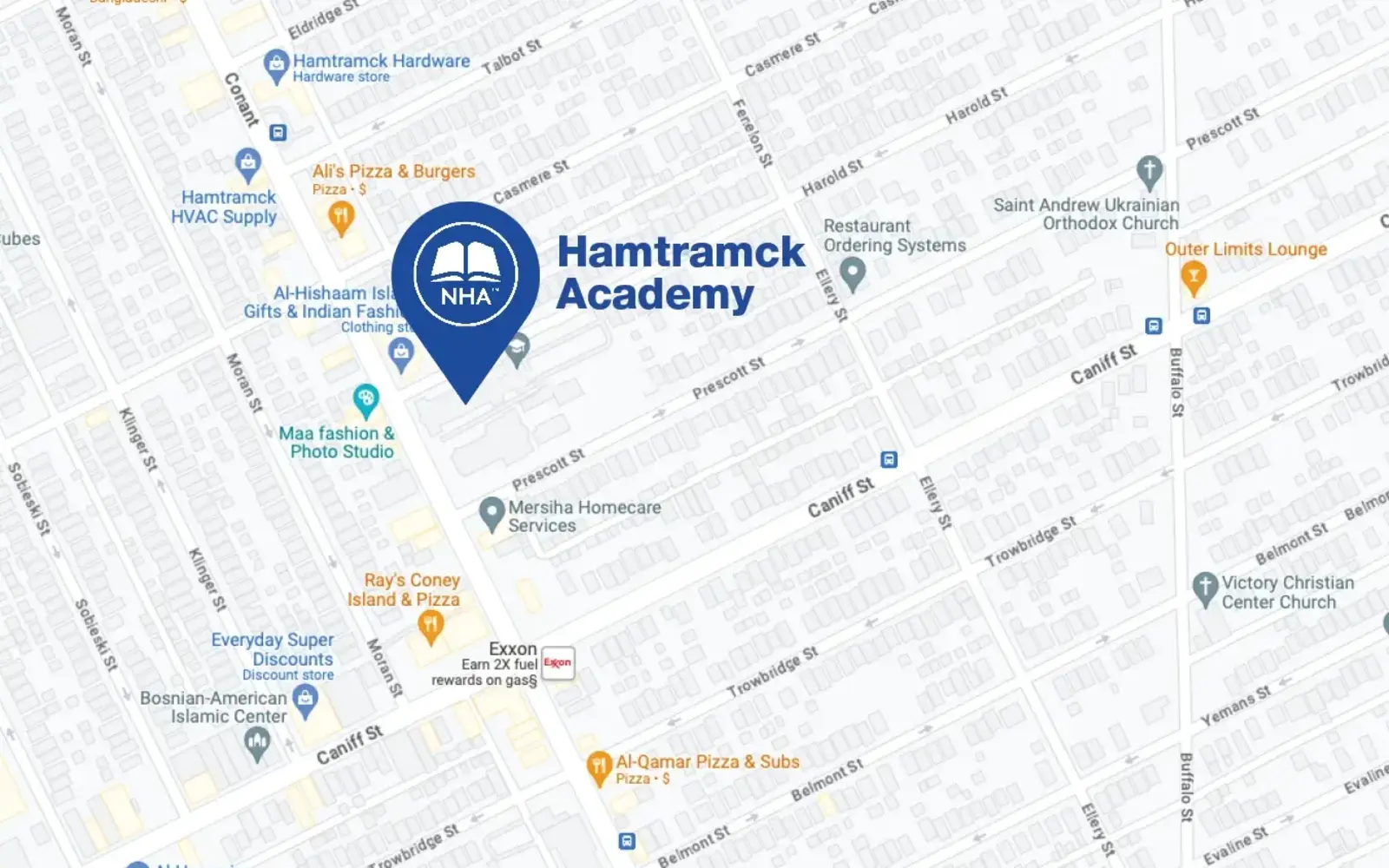 Map for Hamtramck Academy