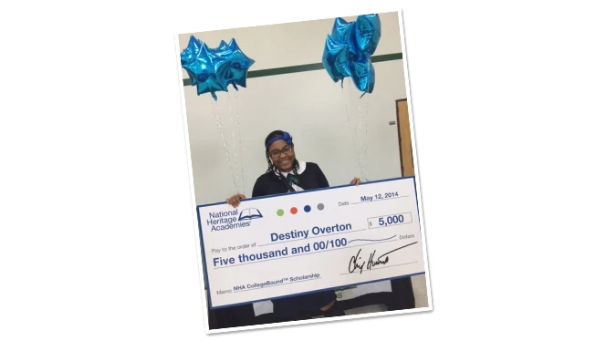 CollegeBound Scholarship winner DesTiny Overton