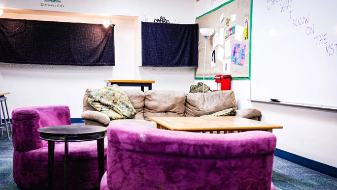 Armchairs arranged in a circle. Armchairs arranged in a circle.