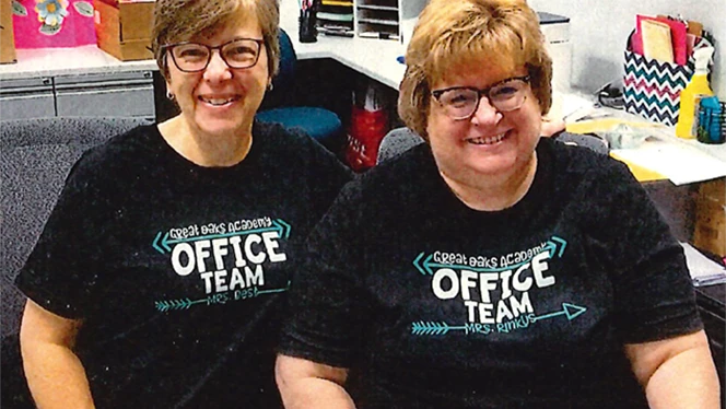 K-8 School in Warren: Great Oaks registrar, Elaine Best, celebrates 26 years.