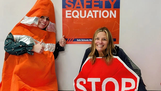 K-8 School in Livonia: Grand River Academy students participate in NHA Safe Schools Week.