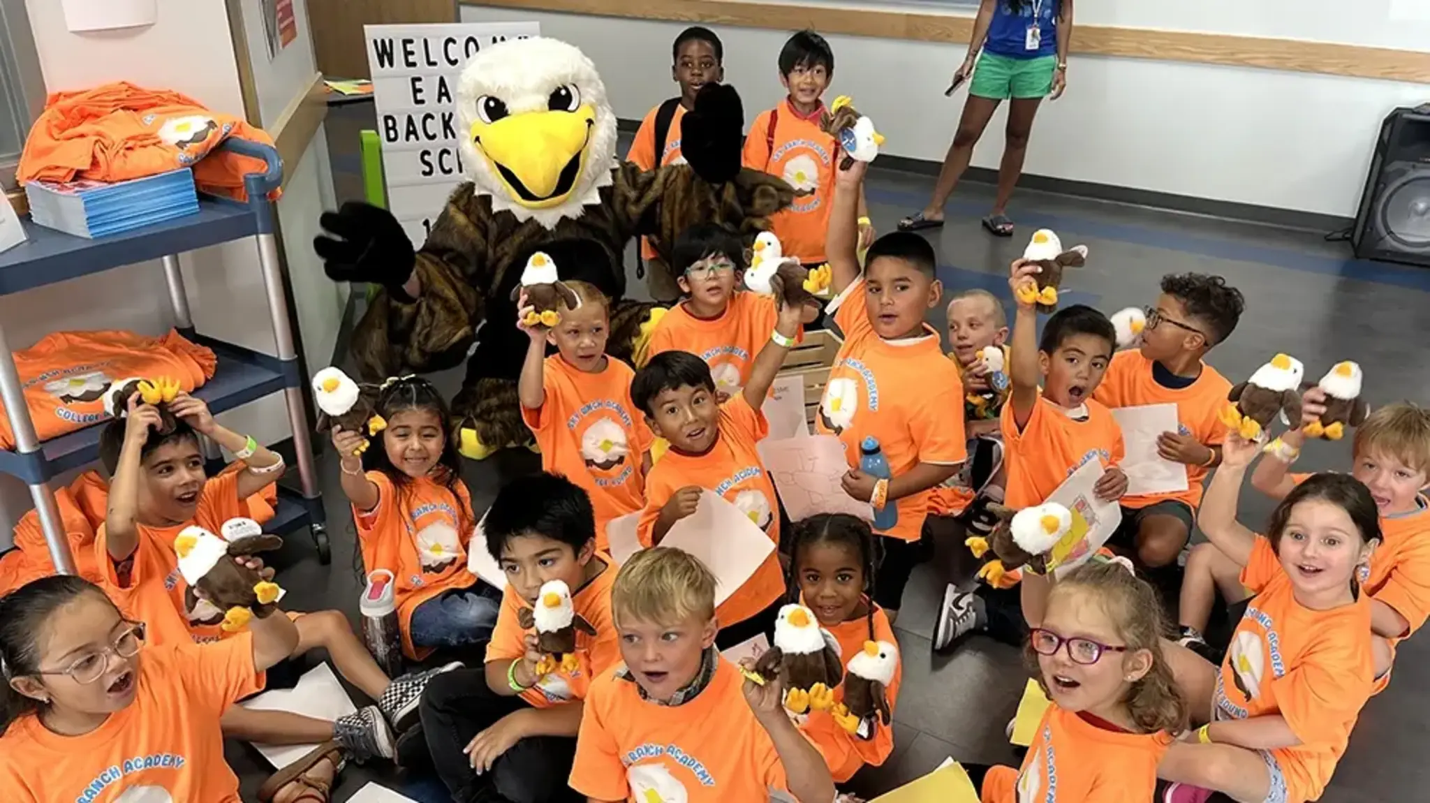KinderCamp Event Pairs Well with Eagle Mascot Appearance