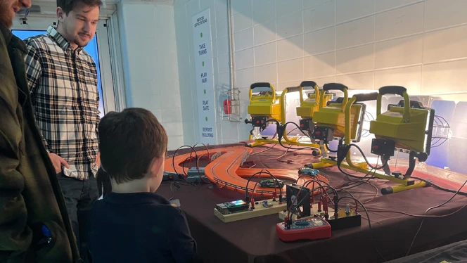 Paramount student learning about electricity