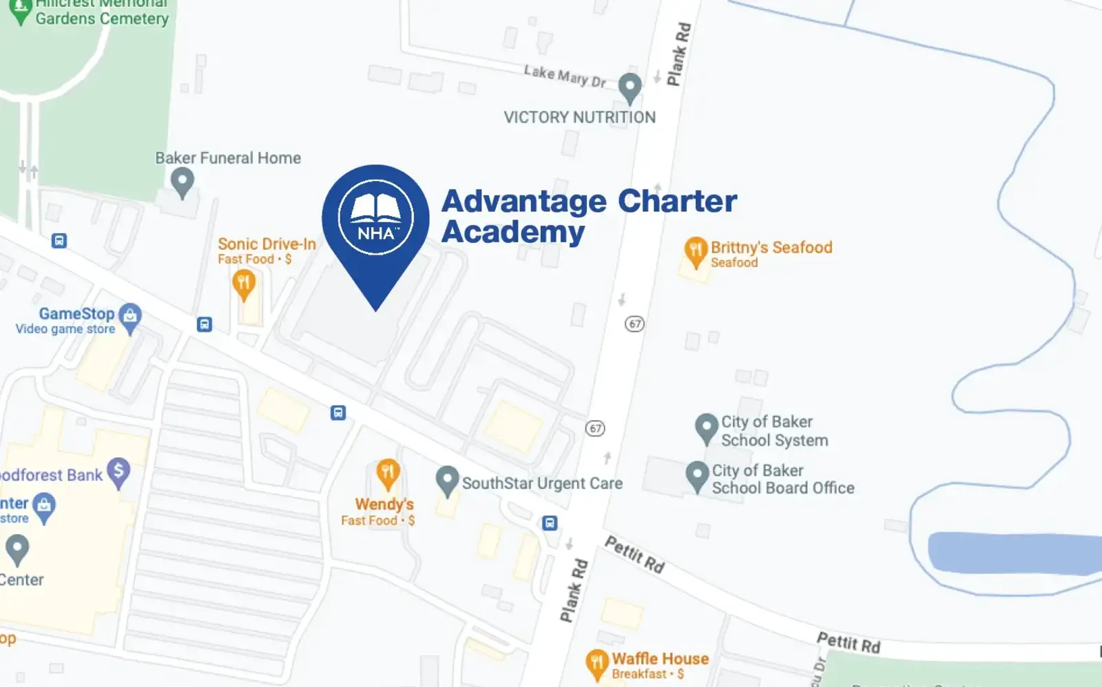 Map for Advantage Charter Academy