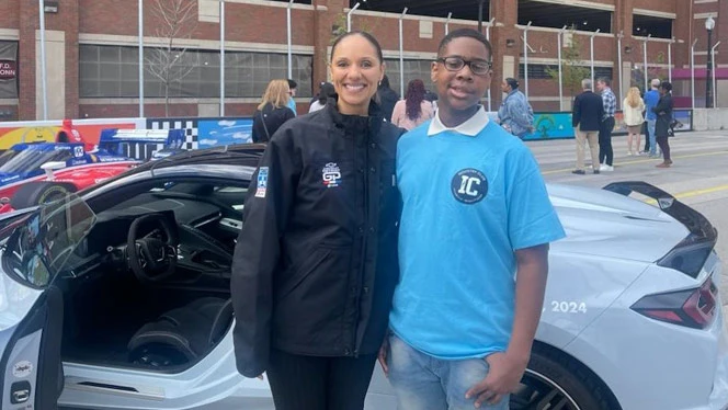 Payne with Detroit City Council President Sheffield.